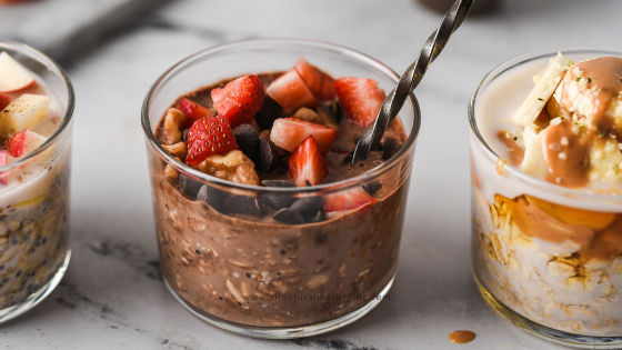 toddler overnight oats with cocao
