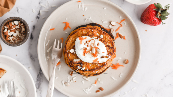 Vegan Carrot Cake Pancakes - Holy Cow Vegan